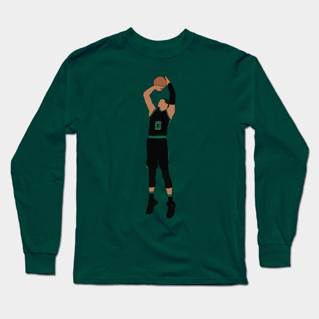 Jayson Tatum Jumpshot Long Sleeve T-Shirt by rattraptees